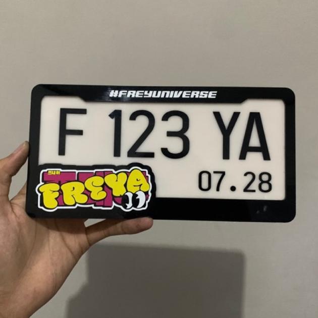 COD Plat Nomor Akrilik jepang / US /  JDM Custom Frame + Plat / PNP SEMUA MOTOR