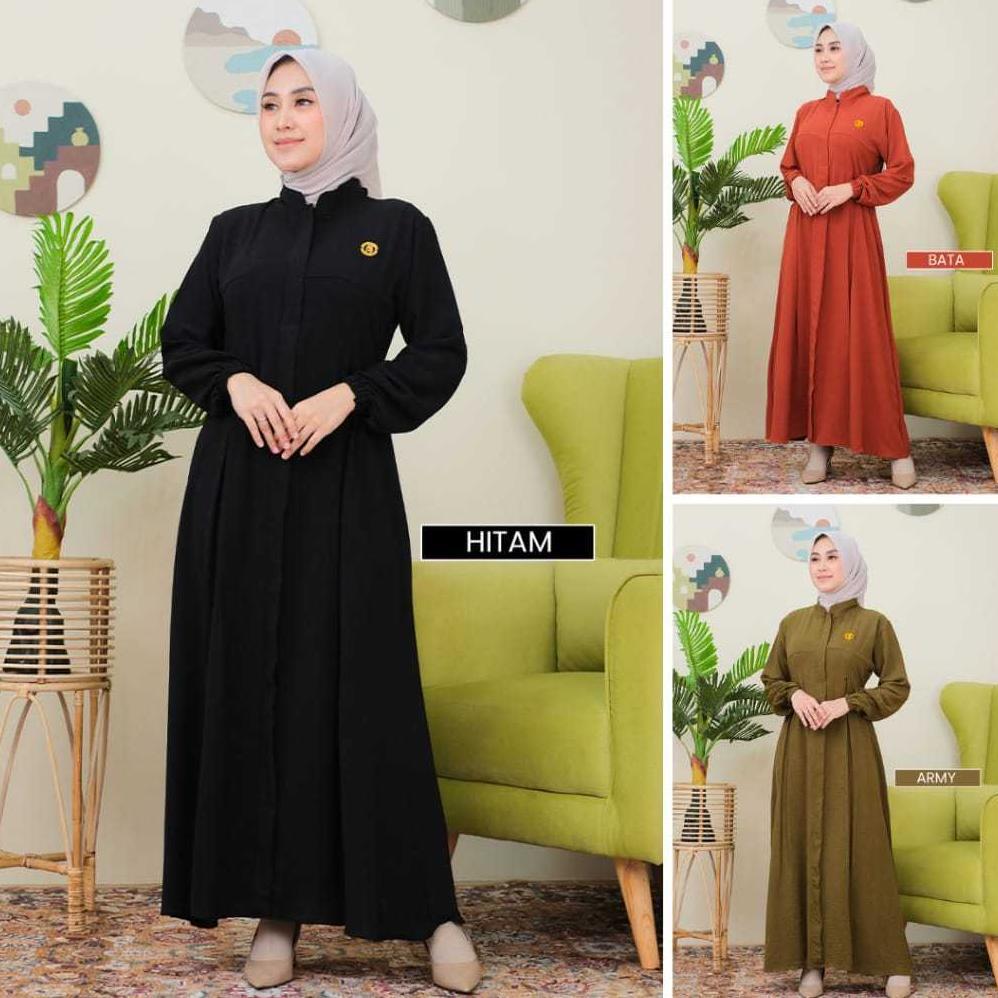 PREMIUM GAMIS SALWA BAHAN CRINKLE AIRFLOW PREMIUM BAJU GAMIS WANITA MUSLIMAH POLOS TERBARU
