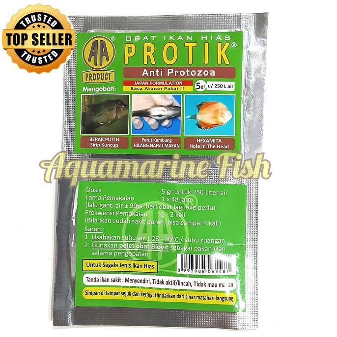 PROTIK Obat Ikan PAKET GROSIR Obat Anti Protozoa Perut Kembung Hexamita Hole in The Head Berput Bera