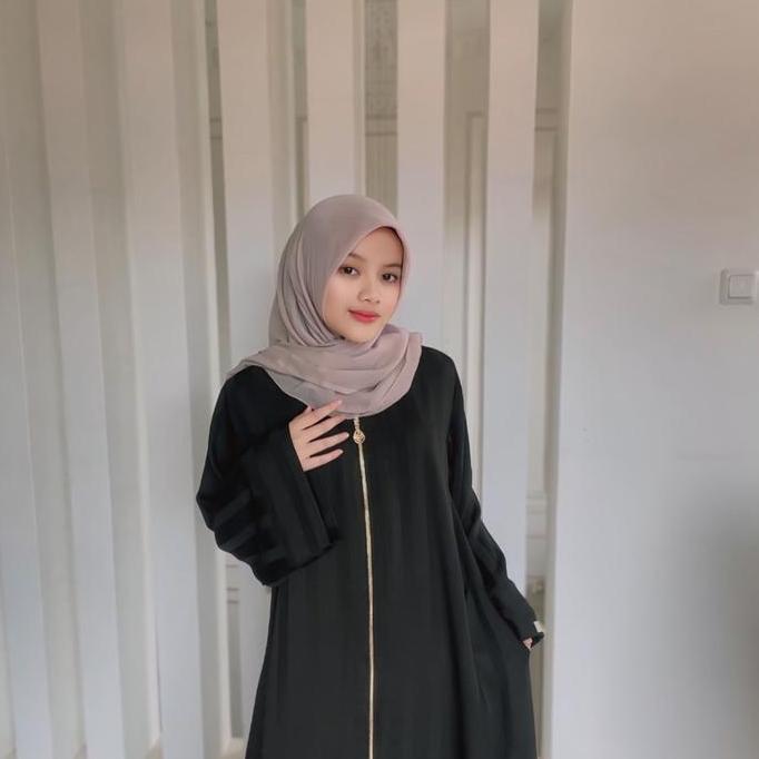 Hokywoi- Jeddah Abaya / Abaya Ori Anni.Mah Full Zipper
