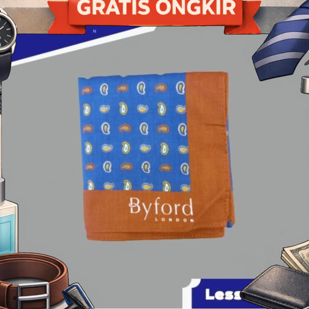 Saputangan Byford Isi 3 Pcs Katun Sapu Tangan Handkerchiefs 3 Varian