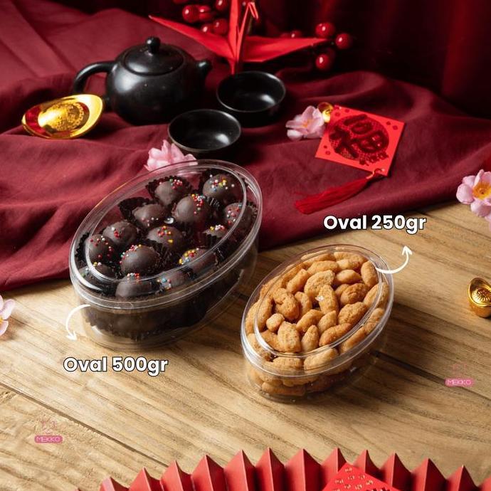 TopPlus [ISI 12PCS] Toples Premium Kue Kering Oval 500gr - Kue Putri Salju/Kastengel/Lidah Kucing/Ku