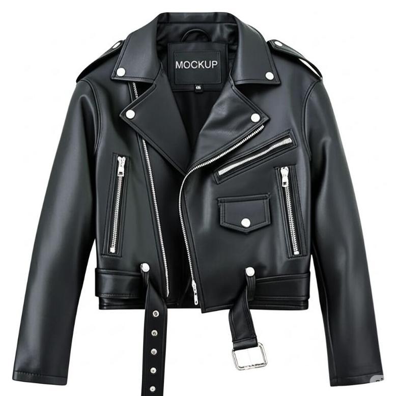 BIG PROMO Jaket Wanita Crop Semi Kulit Model Korea Kekinian | Warna Hitam Pink Coklat