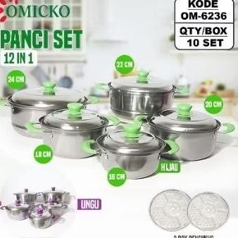 panci steamer set 5 susun tutup stenlis / Panci + Steamer Set 5 Susun Stainless