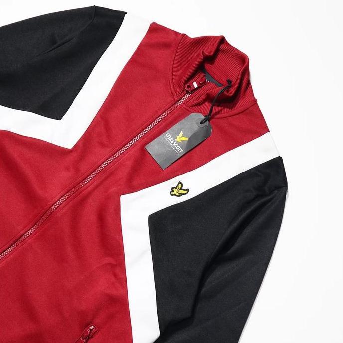 Murah Lyle And Scott Striped Tracktop Red Original