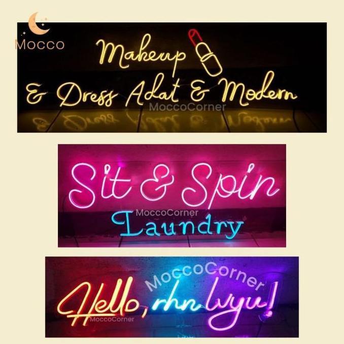 Bestone- Lampu Neon Sign Custom / Lampu Neon Flex Custom Nama Tulisan / Lampu