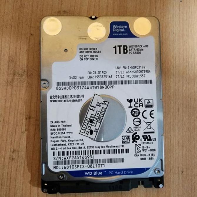 Hardisk Laptop 1TB WD Blue New - Hardisk 2.5 inch 1tb WD Blue