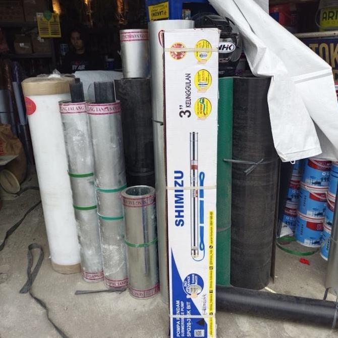 Pompa Air Listrik Sumur Dalam Satelit Submersible Shimizu Spg20-315K Bit 0.5 Hp Dengan Kabel 40 Mete