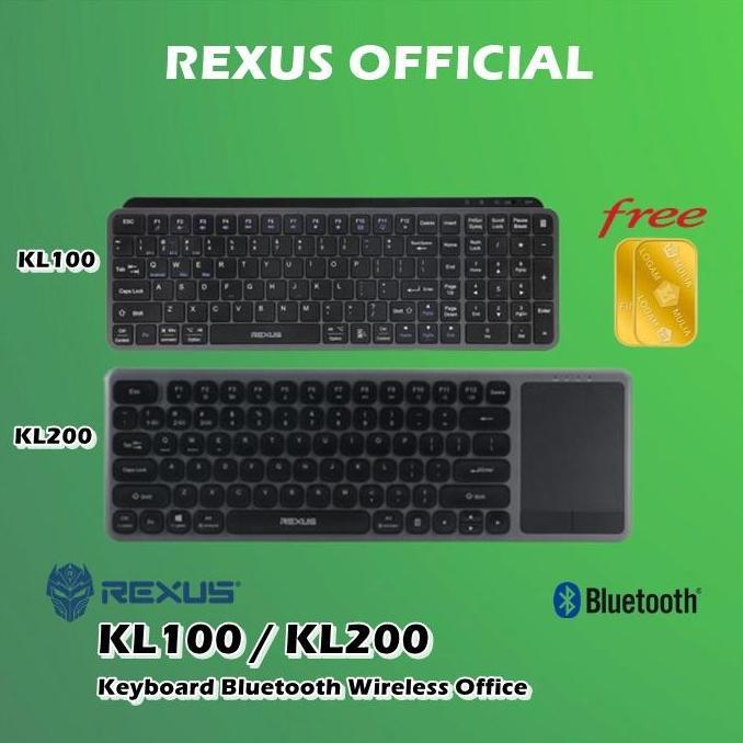 Promo Rexus Kl100 Kl150 Kl200 Keyboard Office Wireless Bluetooth Dual Mode Kl 100 Kl 150 Kl 200