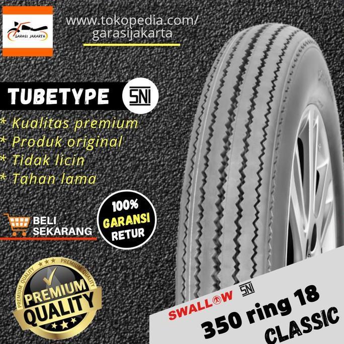 Thebest- BAN LUAR MOTOR SWALLOW 350-18 RING 18 SB-135 CLASSIC SWALLOW