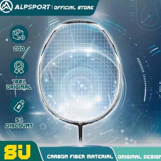 Termurah Alp Sports Alp Silver Wing Bbq3.0(Ltp) T800 8U Raket Bulutangkis Ofensif Ringan Profesional