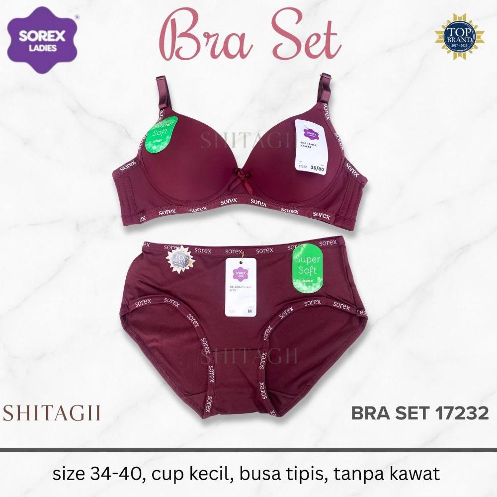 Bra Set Dengan CD Sorex Soft Tanpa Kawat (Bra + CD)