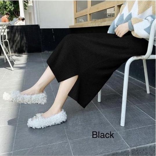 KNIT MIDI SKIRT - SLIT SKIRT RAJUT - SLIT MIDI KNIT SKIRT - ROK WINTER