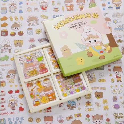 Sticker BOX isi 100 lembar sticker kawai lucu dekorasi