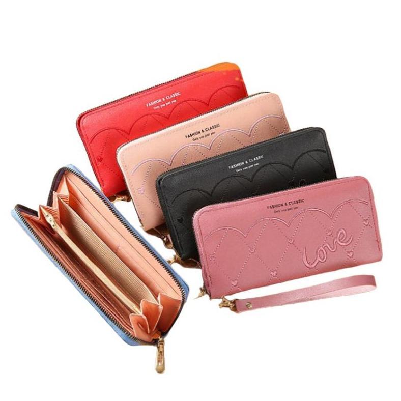 Dmpt- Ev  D 848 Dompet Panjang  Wanita/ Murah  Motif Love Import Fashion Korea Real Pict