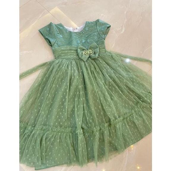 DS9 >> cewek Baju pesta anak Terbaru / Baju pesta dot / gaun mewah / Gaun tile Dot / TANGAN bridesma