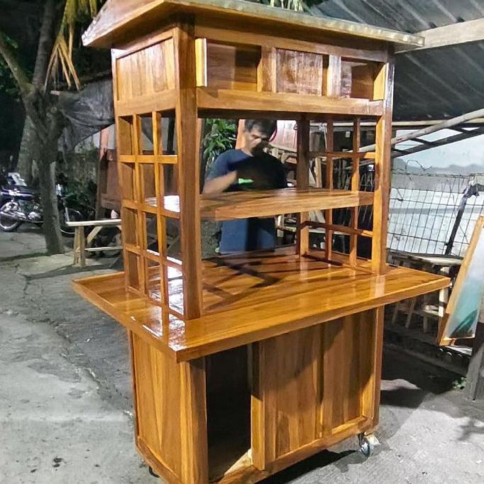 Terlaris Gerobak Angkringan Mini Rak Tengah