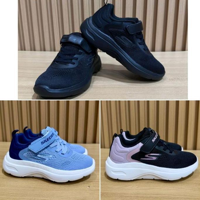 BEST SELLER / PREMIUM Sepatu Anak Sekolah Laki Laki Perempuan Skechers Premium BNIB Kids Warna Hitam