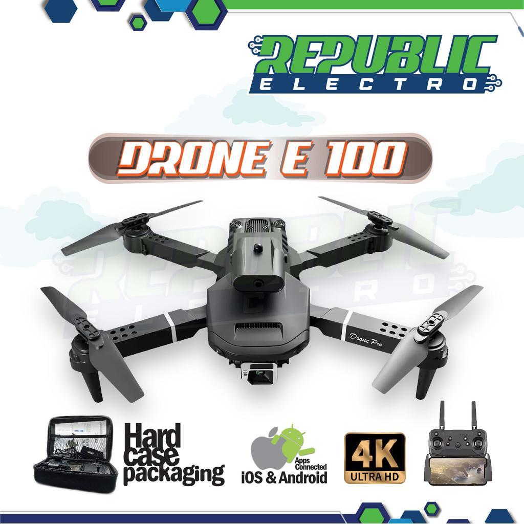 Drone E100 Dual Kamera 4K Drone E100 Obstacle Avoidance Camera - Republikelektro