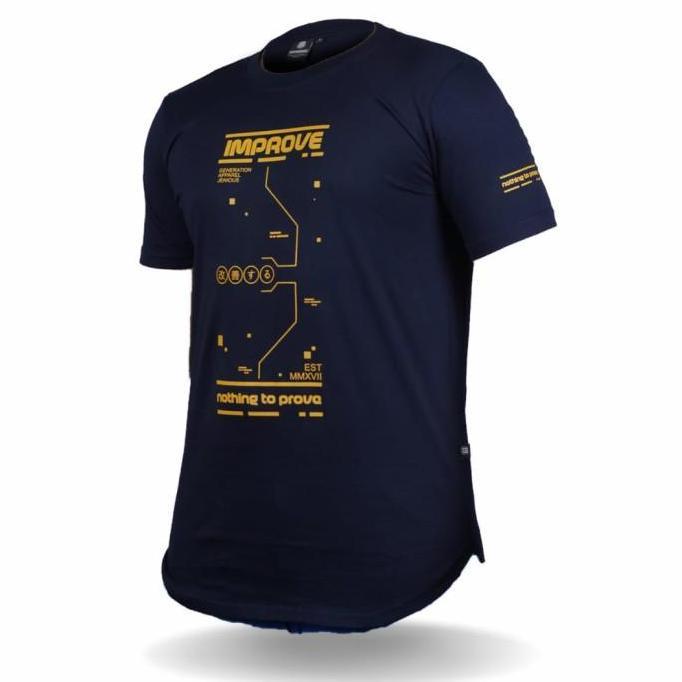 Thebest- kaos distro pria original longline lengan pendek improve premium