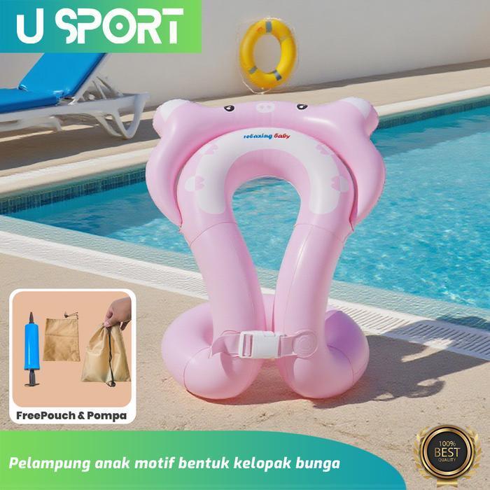 TERLARIS Rompi Pelampung Tiup Karakter Hewan PVC / Rompi Renang Anak 3-6 Tahun