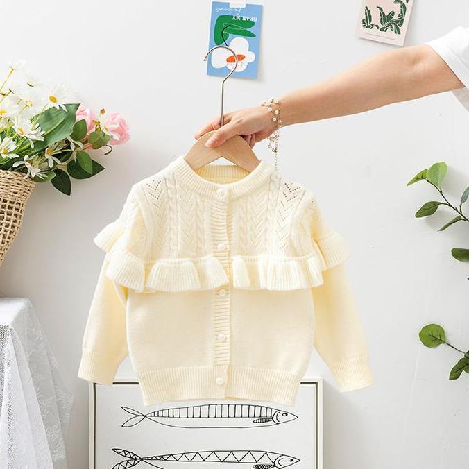 Larisbanget- Kardigan Anak Perempuan Tebal  / Sweater Outer Anak Cewek Halus Lembut / Baju Rajut Ana