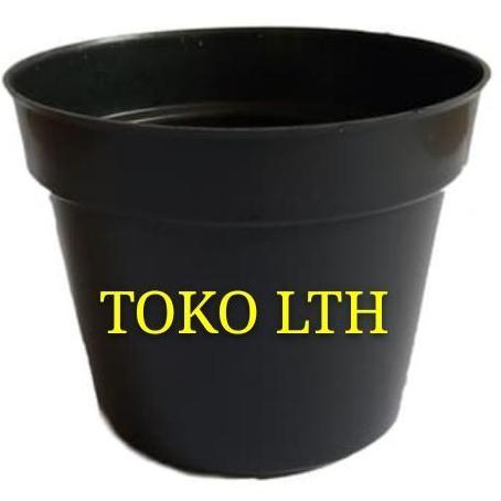 Taman- Pot Hitam 50 Cm Polos Plastik / Pot Bunga / Pot Tanaman Besar