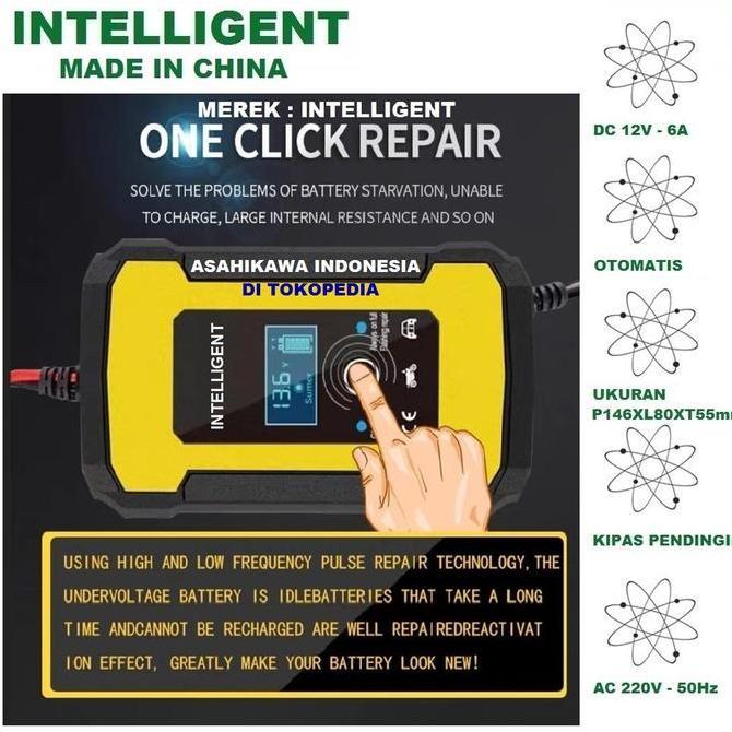Intelligent fast charger accu cas aki mobil motor charger aki otomatis [terbaik]