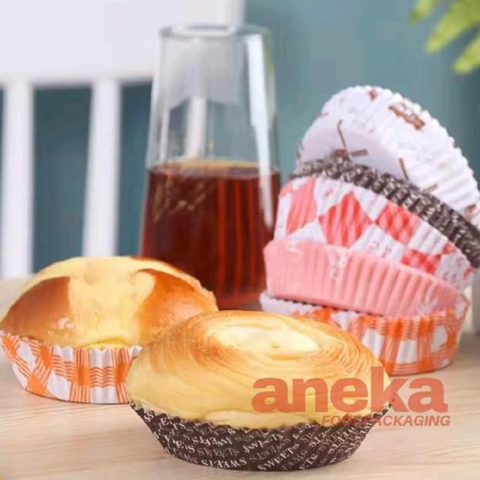 Bingbung- Cup Roti Laminasi 8Cm Bulat, Kotak & Oval/Lonjong Paper Cup Cake Cases Kertas Tatakan Kue 