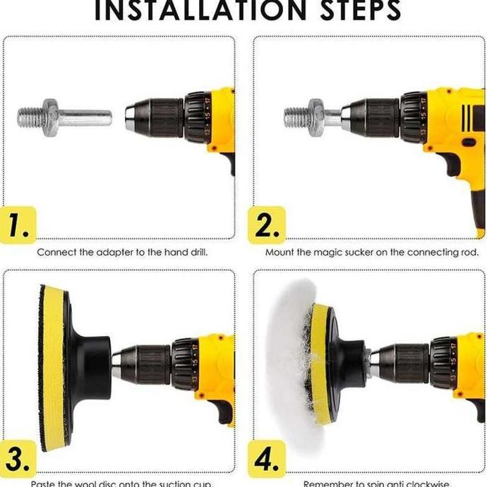 Pad Poles Bodi Mobil Wol 6 Inch 3 Pcs