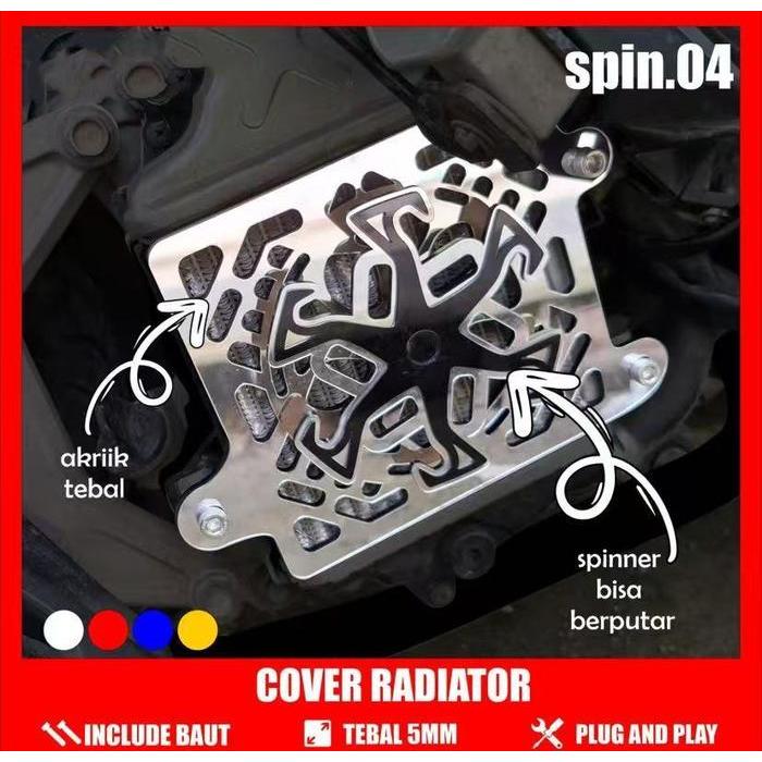 24H ShippingPenutup Radiator Spiner 3D Penutup Radiator Spinner Bintang Yamaha Honda 125/150/160 Aks