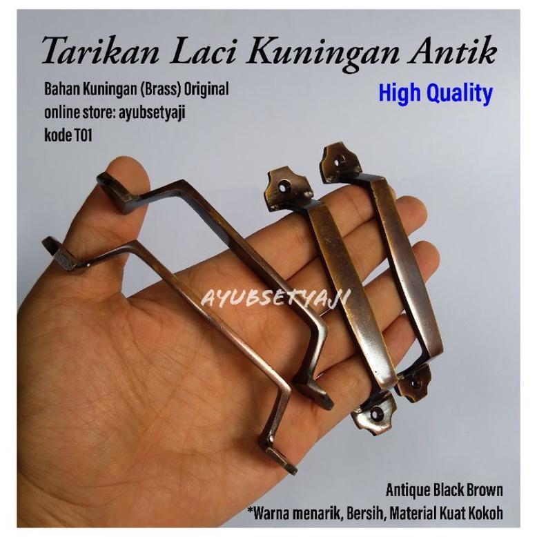 Handle Pintu Lemari Kuningan T01 Tarikan Laci Brass Antik Hendle Lemari Knob Meja Hendel Jendela Han
