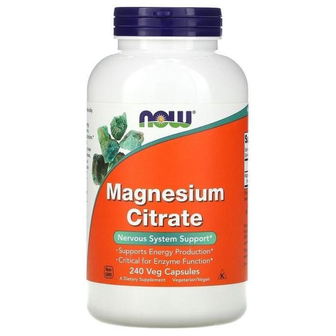 Now Foods Magnesium Citrate 240 Veg Capsules- 100%