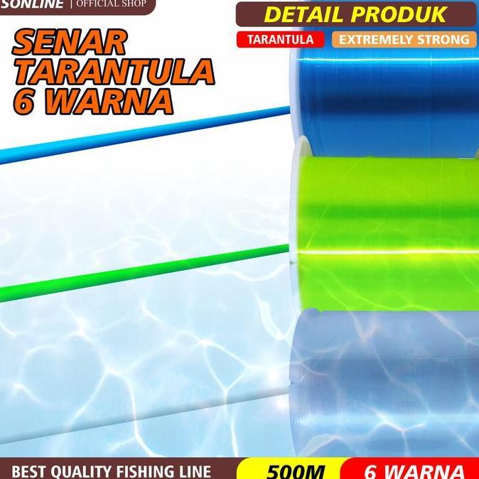 Fhistik- Sonline Tali Pancing Tarantula 500M6Warna  Nilon Tali Pancing Bahan Nilon Pancing Anti Keri