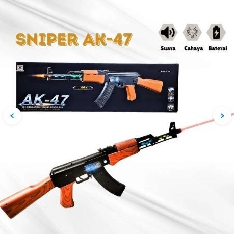 READY Tembakan Anak Sniper AK47 Mainan Pistol Senjata Senapan Infrared Gun AK 47
