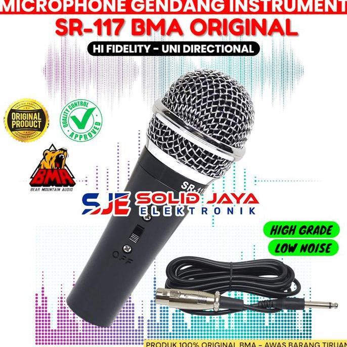 Mic Gendang Bma Sr117 Sr 117 Kendang Instrument Mik Drum Ketipung Tak Dut Mik Kabel Sr-117 Microphon