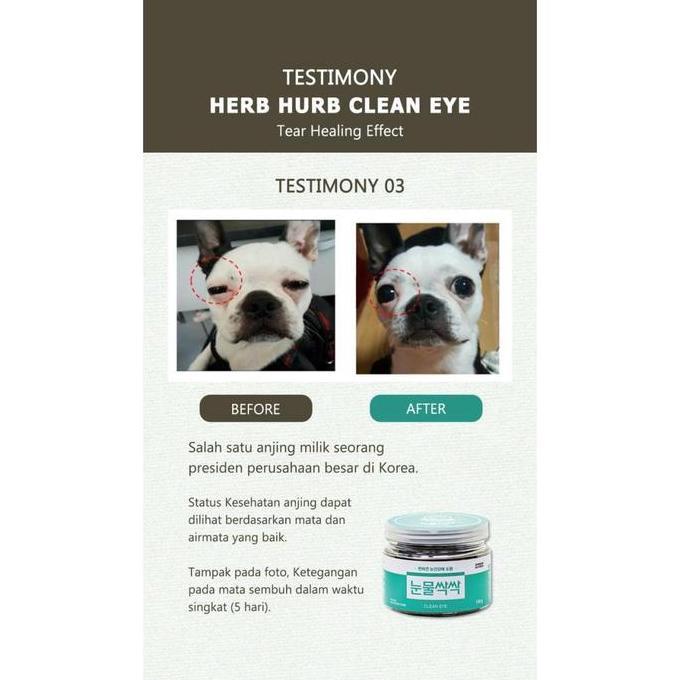 Dogindog- Herb Hurb Clean Eye Vitamin Mata Tear Stain Anjing