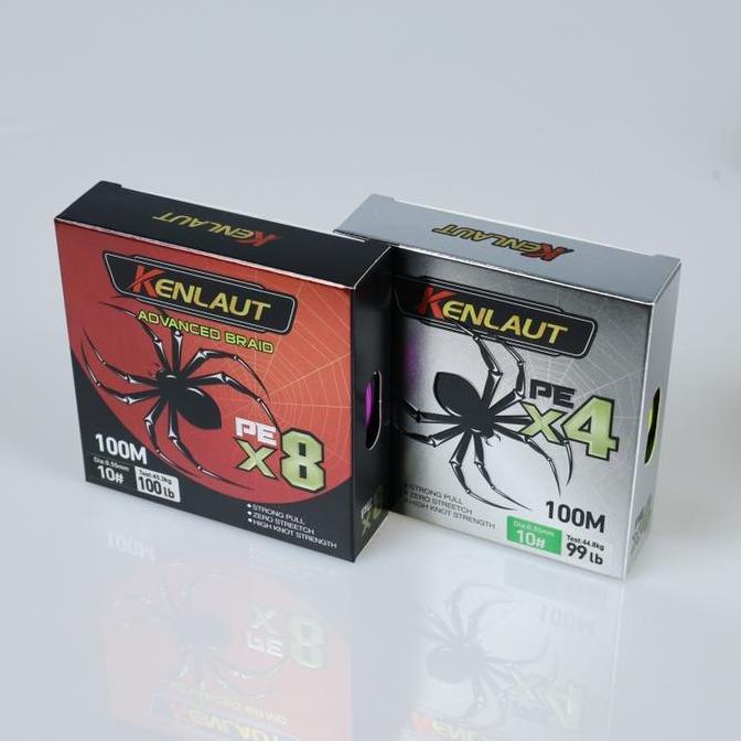 Fhistik- Kenlaut Fishing Line Tali Pancing X4 X8 100M Senar Pancing Kuat Super Kuat & Tahan Bahan Pe