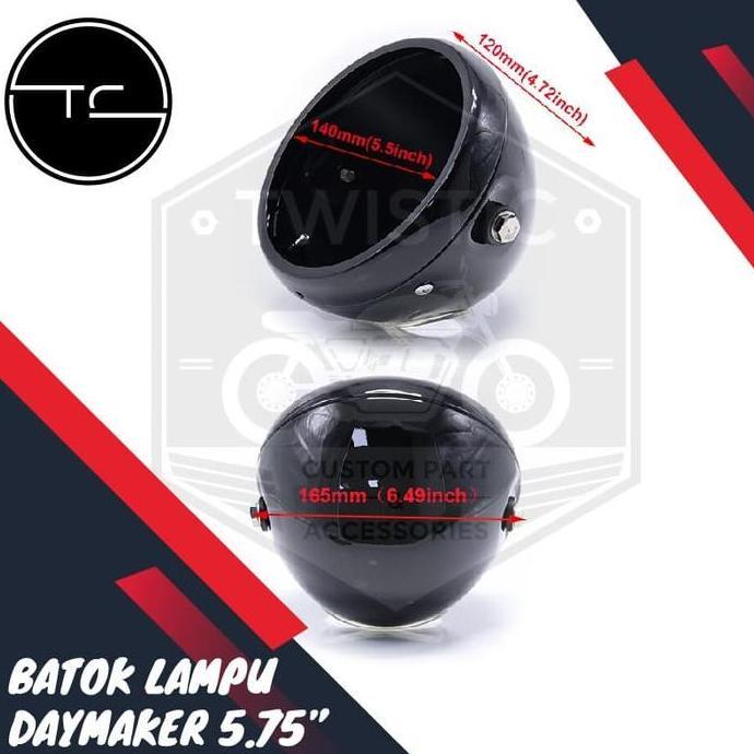Cover Batok Housing Lampu Daymaker 5.75 Inch Motor Glossy