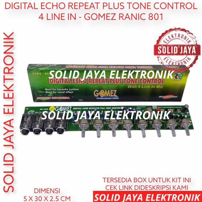Kit Digital Echo Repeater Plus Tone Control Gomez Mic Repeat Ranic 801