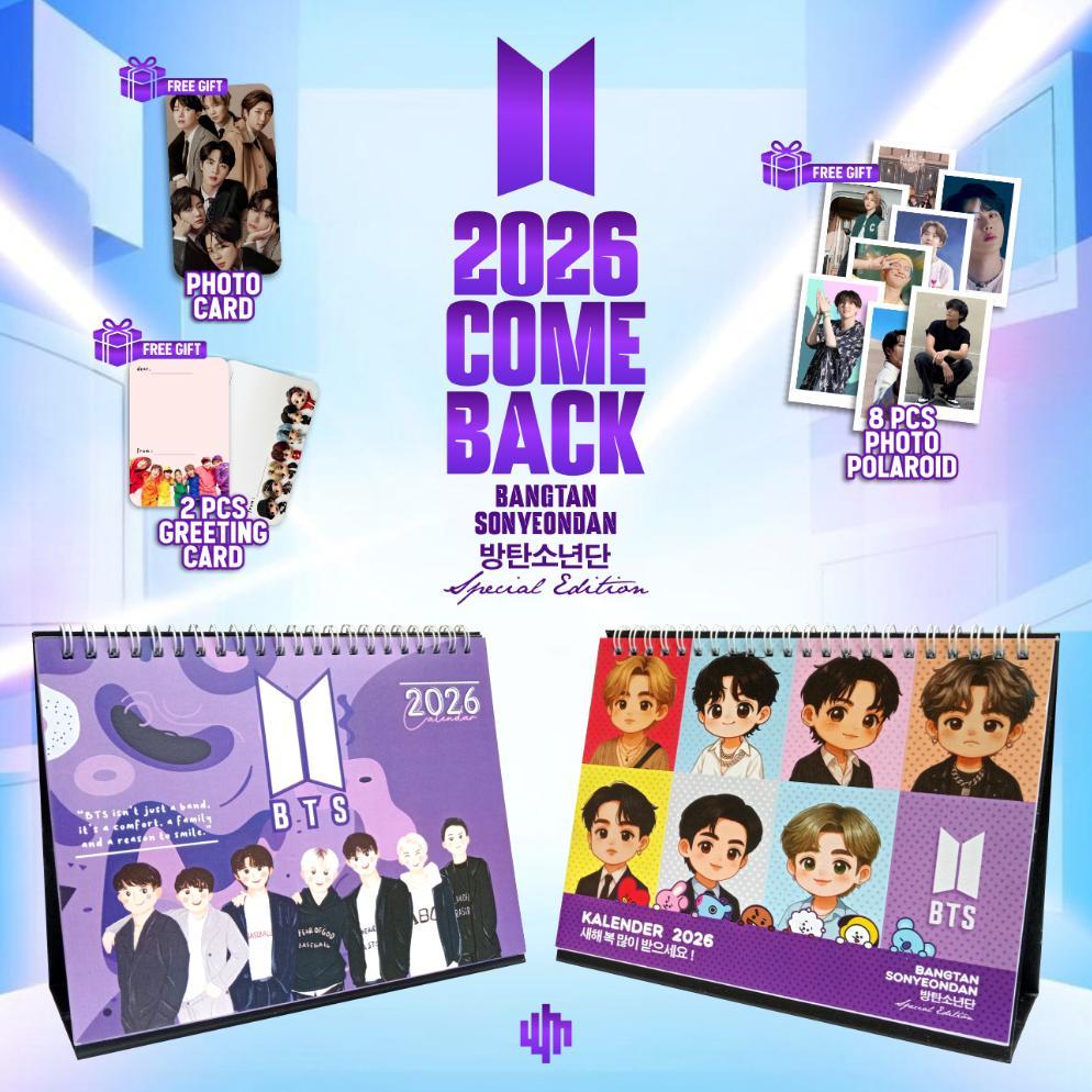 READY BTS SPECIAL EDITION | Kalender BTS 2026 | Kalender Meja 2026