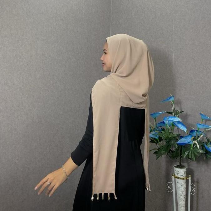 Terpopuler- Jilbab Marsya Polos  Lokal Brand/Jilbab Instan Marsya/Jilbab Instan Polos Ceruty Variasi