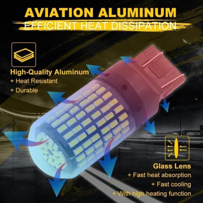 Bycle- Lampu Led 7440 T20 144 Titik Smd Led Dajal Led Mundur Led Sign Sein