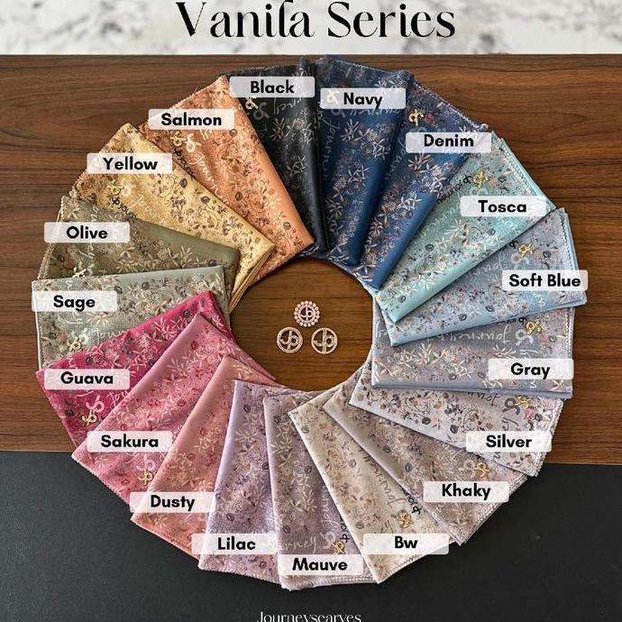 Terpopuler- Hijab Segiempat Journeyscarvers Series Vanila/Hijab Voal/Jp Vanila