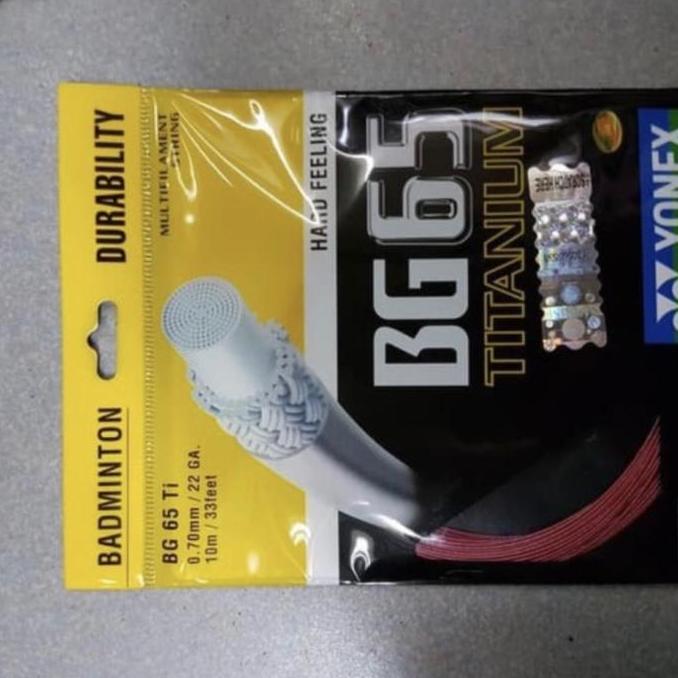 Mintonoi- Senar Raket Badminton Yonex Bg 65 Ti / Senar Raket Yonex Bg65 Titanium Original
