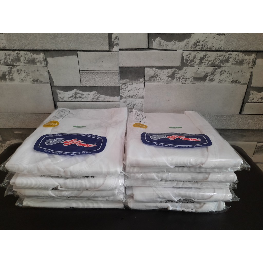GT MAN- SINGLET PRIA- WHITE- 302B / SINGLET GT MAN / KAOS DALAM GT MAN