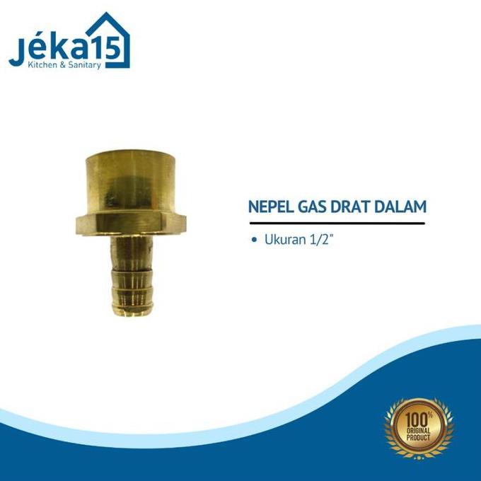 Serbaledeng- Nepel Selang Gas Water Heater//Nepel Niple 1/2"//Nepel Gas Drat Dalam Default