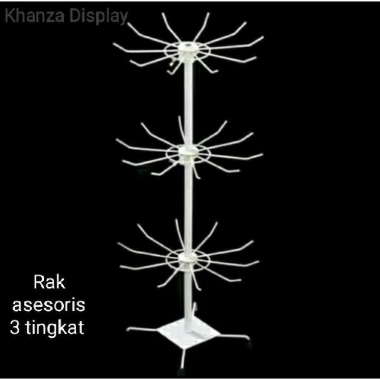 Rak Display Matahari 3 Tingkat Putar Gantungan