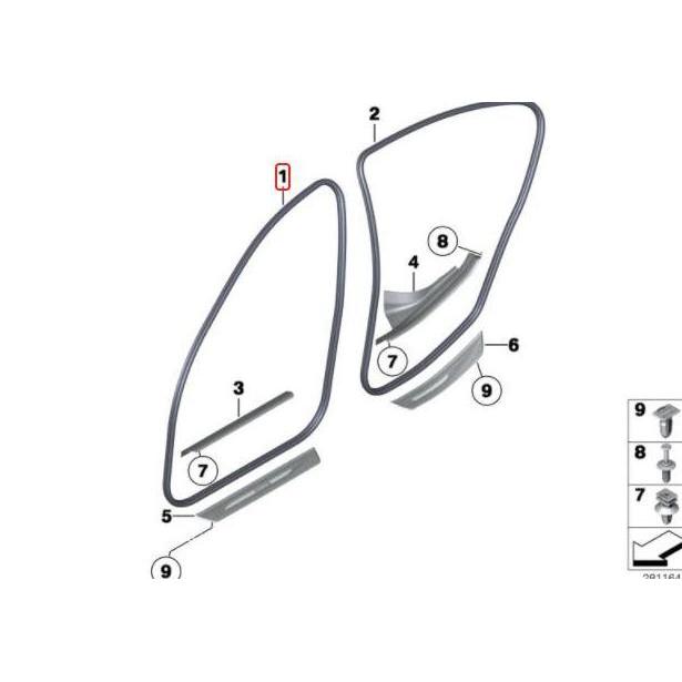 Promo Ori BMW F10 Weatherstrip Karet Seal Body Pintu Depan 51727278503 Diskon