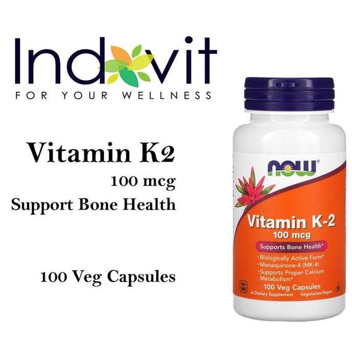 Now Food Vitamin K2 100 mcg 100 VegCap Now Vit K2 Now K2 100 mcg USA